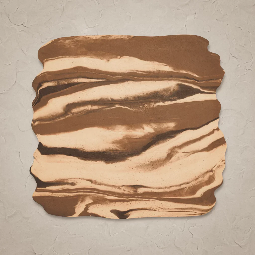 witte en bruine klei mengen voor marmer effect