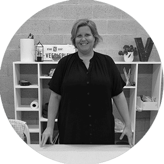 Cursist Docente Veerle Van Overloop in haar atelier