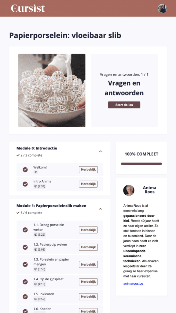 Screenshot van de webpagina PAPO2