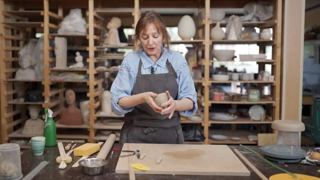 Zelf keramiek maken: restjes klei uitleg Kathleen