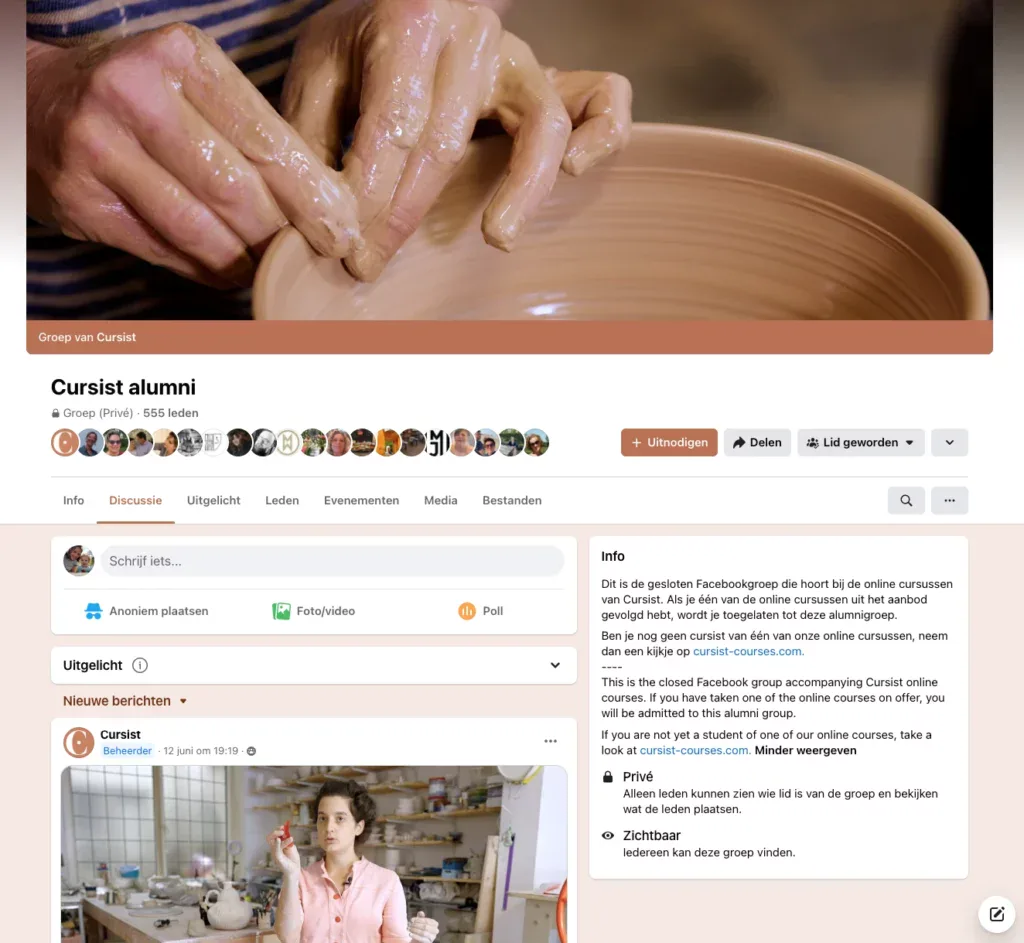 cursist facebook group alumni nl
