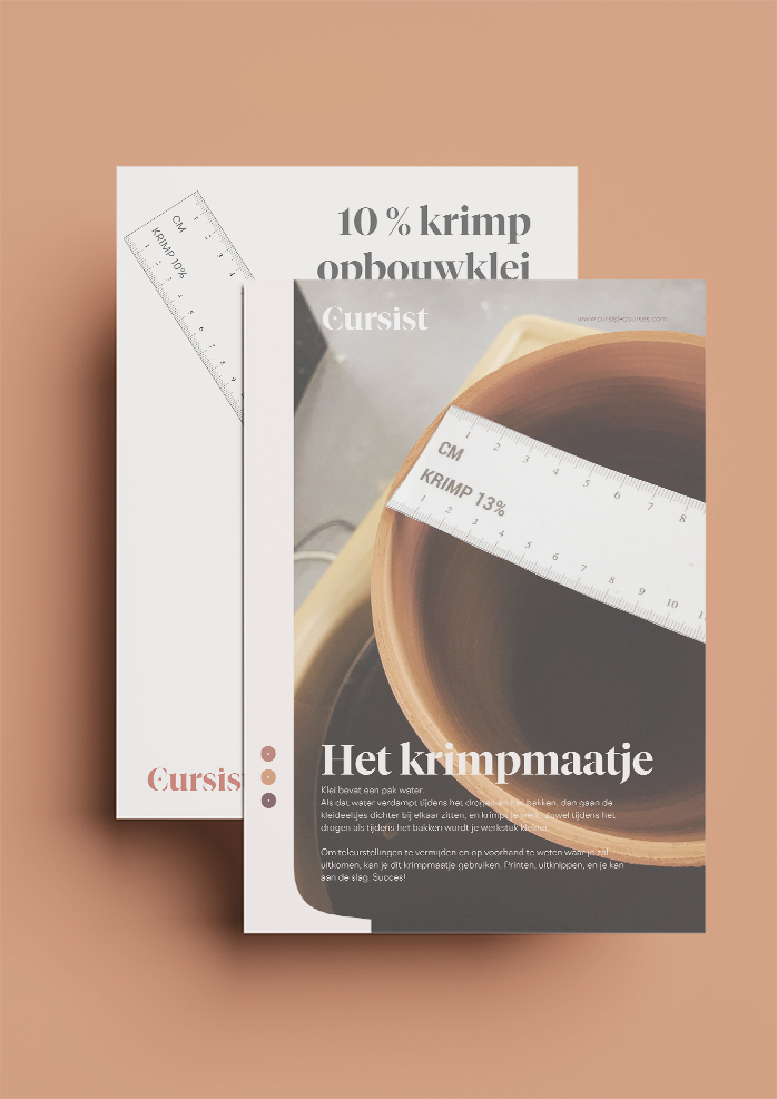 Krimpmaatje bereken de krimp van de klei voor keramiek